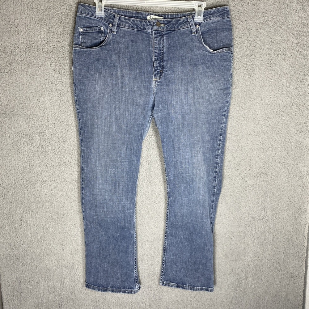 Womens Riders By Lee Blue Jeans Sz 18w X 30 Boot Cut, Ranch Rodeo Mom Jeans